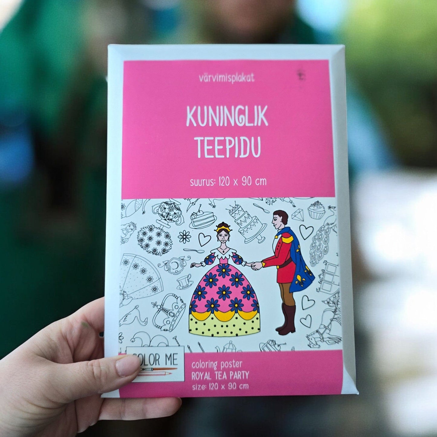 Villem SUUR värvimisleht Kuninglik teepidu 90 x 120 cm COLOR ME