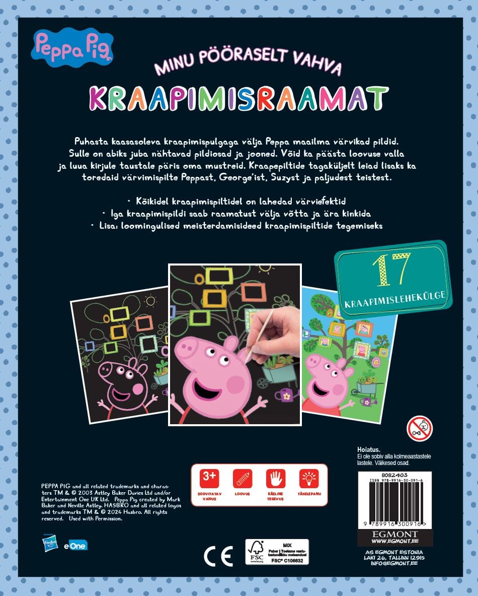 Villem Põrsas Peppa. Minu pööraselt vahva kraapimisraamat EGMONT