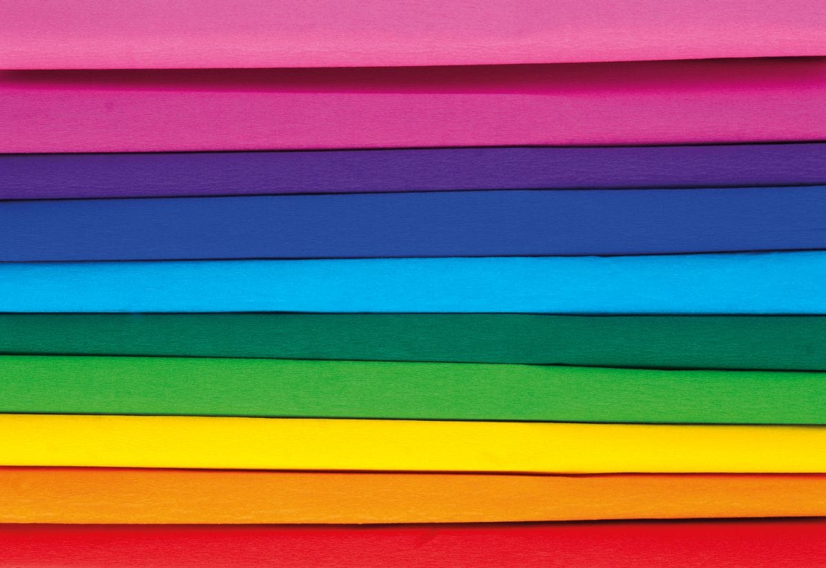 Villem Krepp-paber Vikerkaarevärvide assortii 10 rulli Happy Color