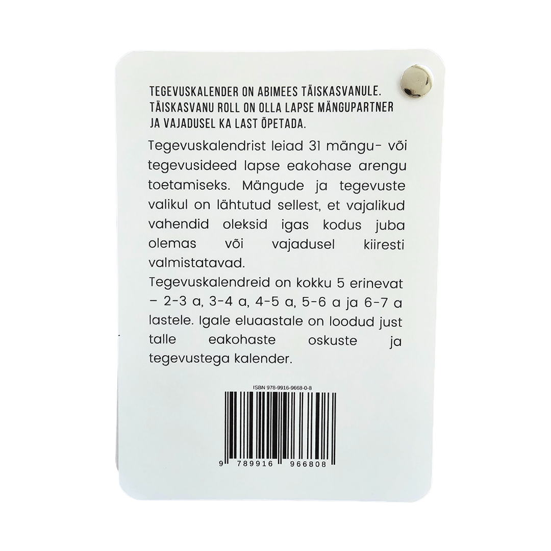 Villem H- Mäng mänguks - Tegevuskalender 2-3a Janeli Toomas