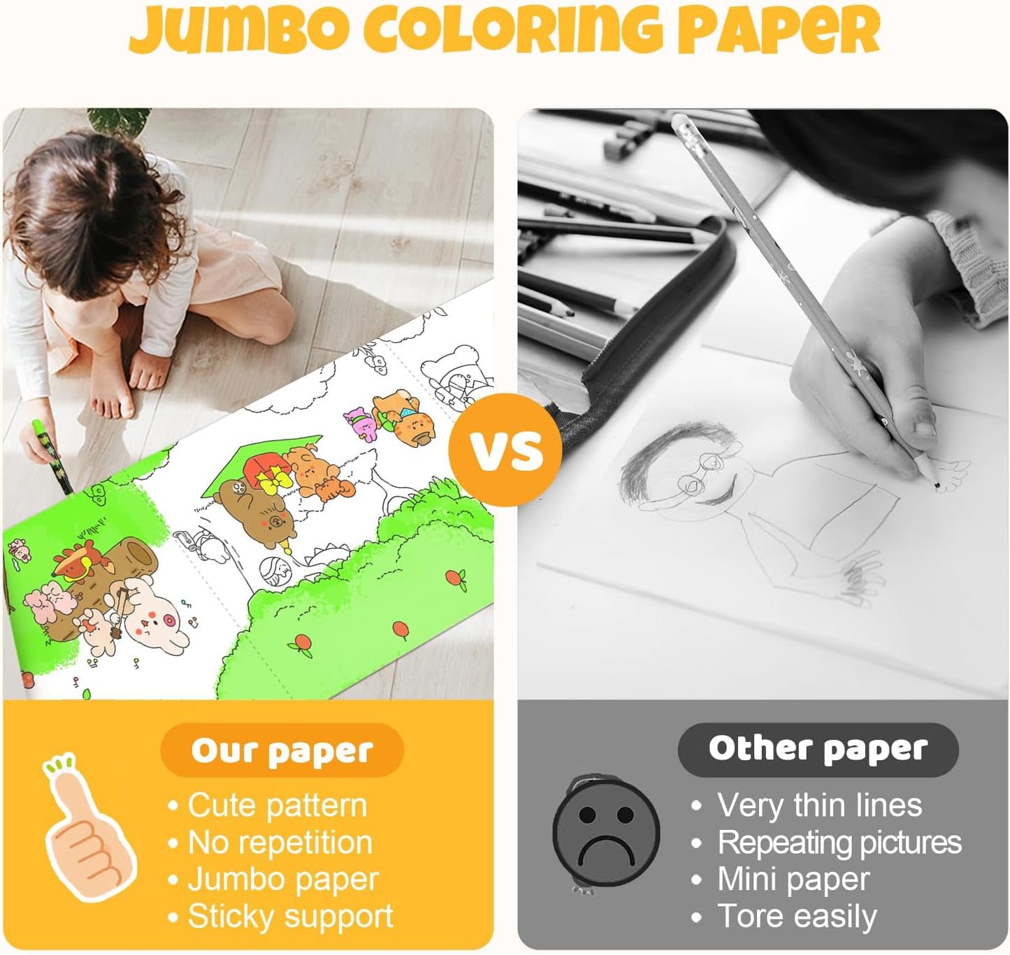 Villem Jarmelo kleepuv värvimisleht - metsa pidu, 40x300 cm Jarmelo