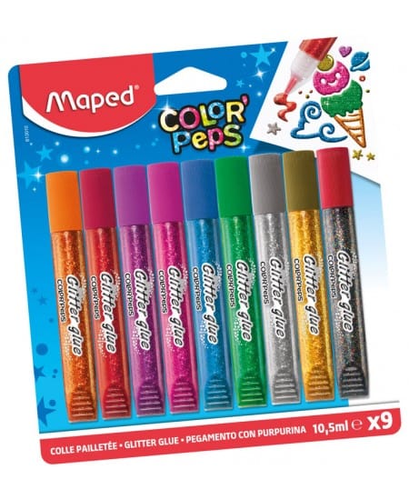 Villem Maped sädelev liim 9 värvi Maped