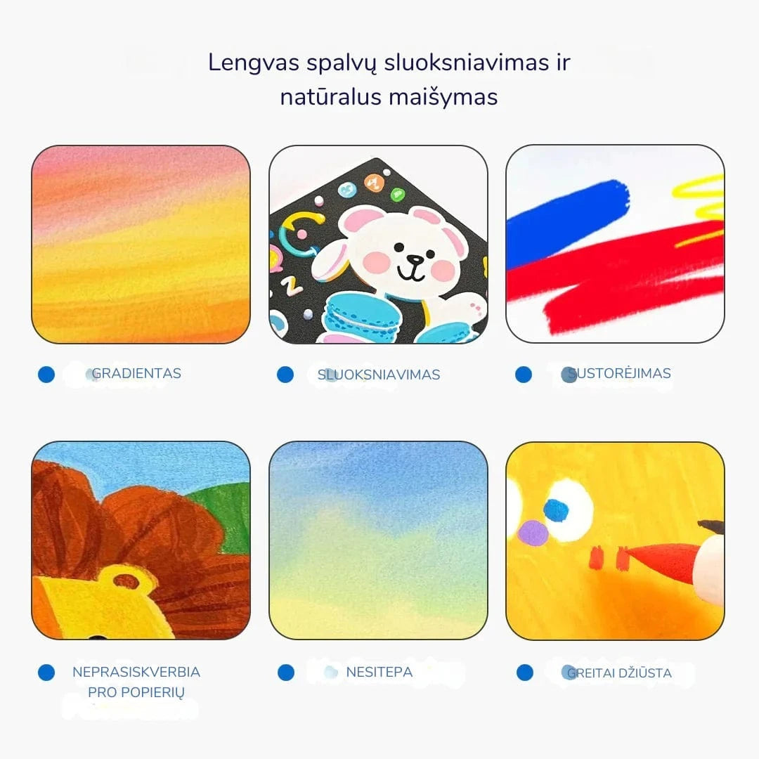 Villem MIDEER akrüülmarkerid vedela tindiga ja nutika tindikontrolliga 36 tooni Mideer