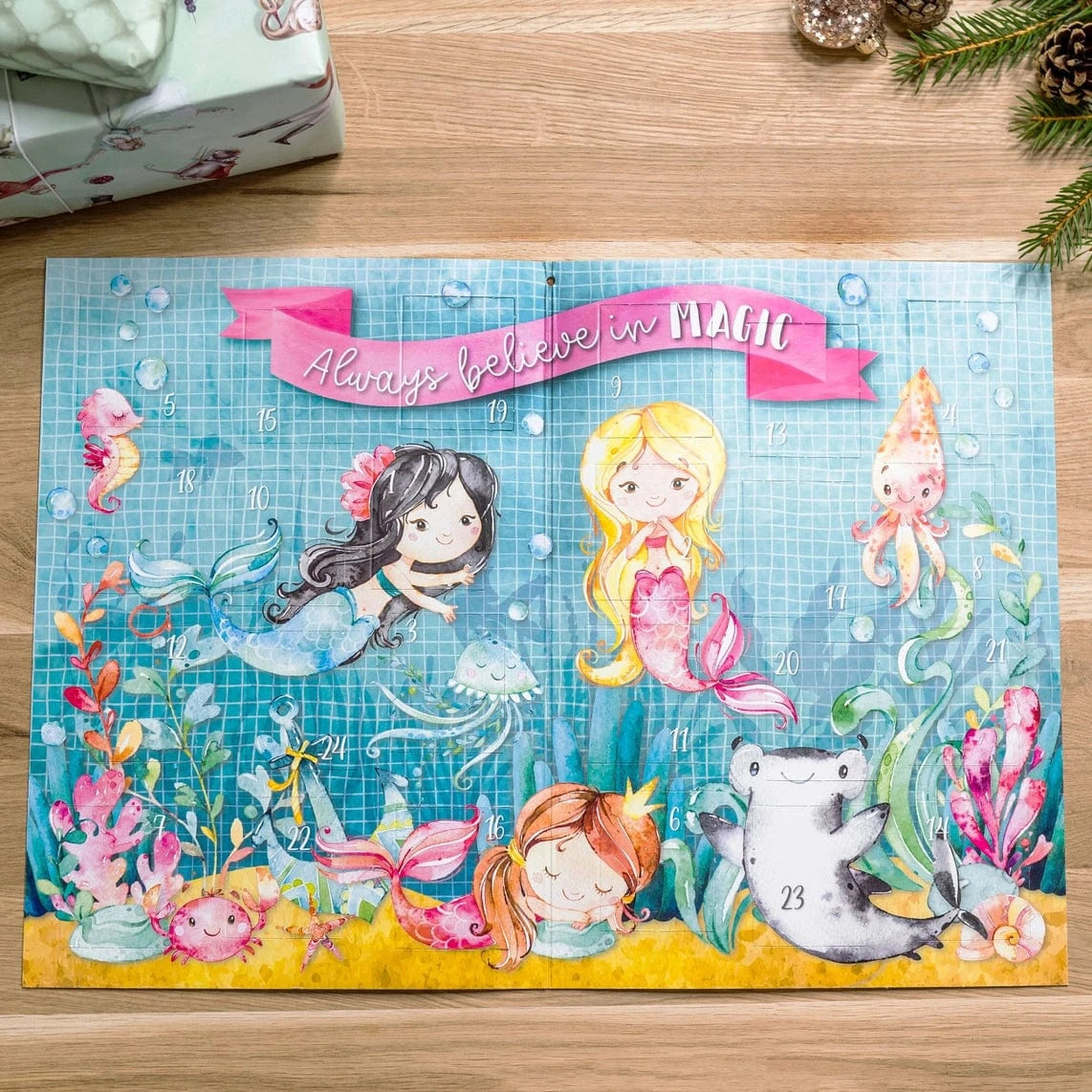 Villem Advendikalender tätoveeringutega - MERMAID Papierdrachen