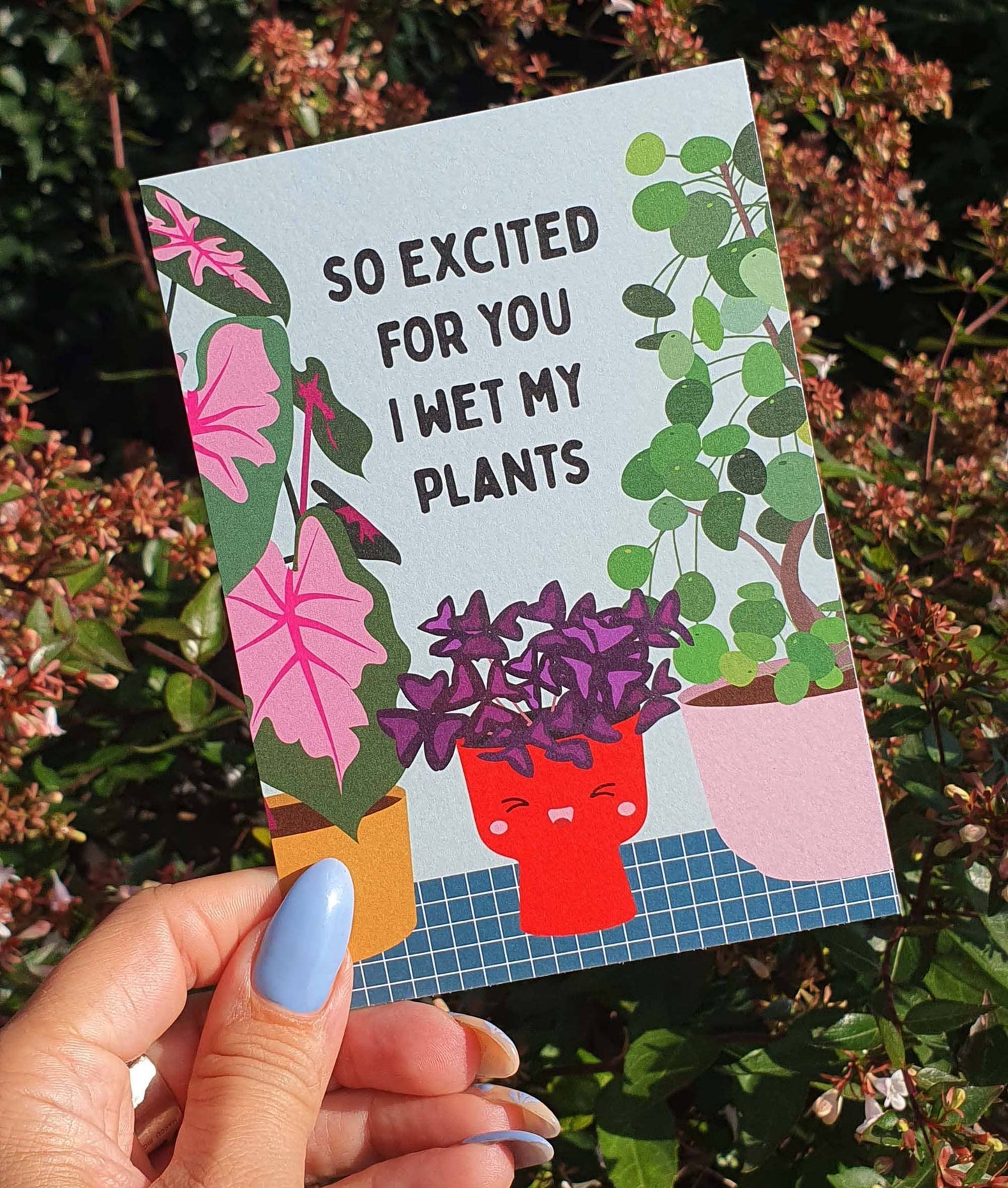 Villem Postkaart – “So Excited I Wet My Plants” Studio Inktvis