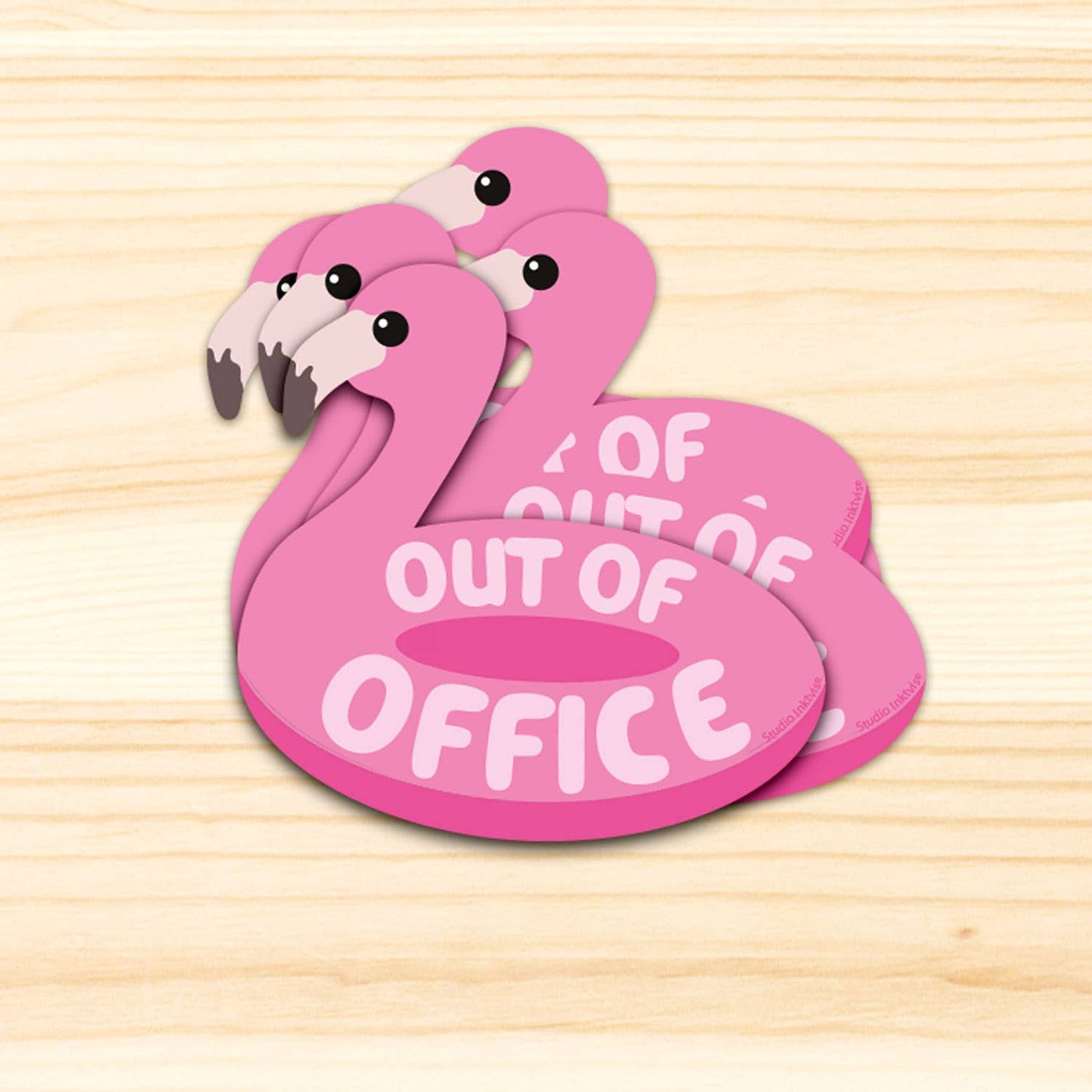 Villem Sticker Out of Office Flamingo Studio Inktvis