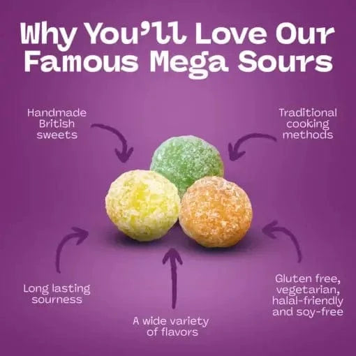 Villem Barnett´s Mega Sour Candy Sour Fruits 104g Barnetts