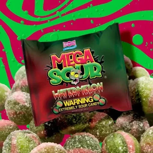 Villem Barnett´s Mega Sour Candy Sour Watermelon 104g Barnetts