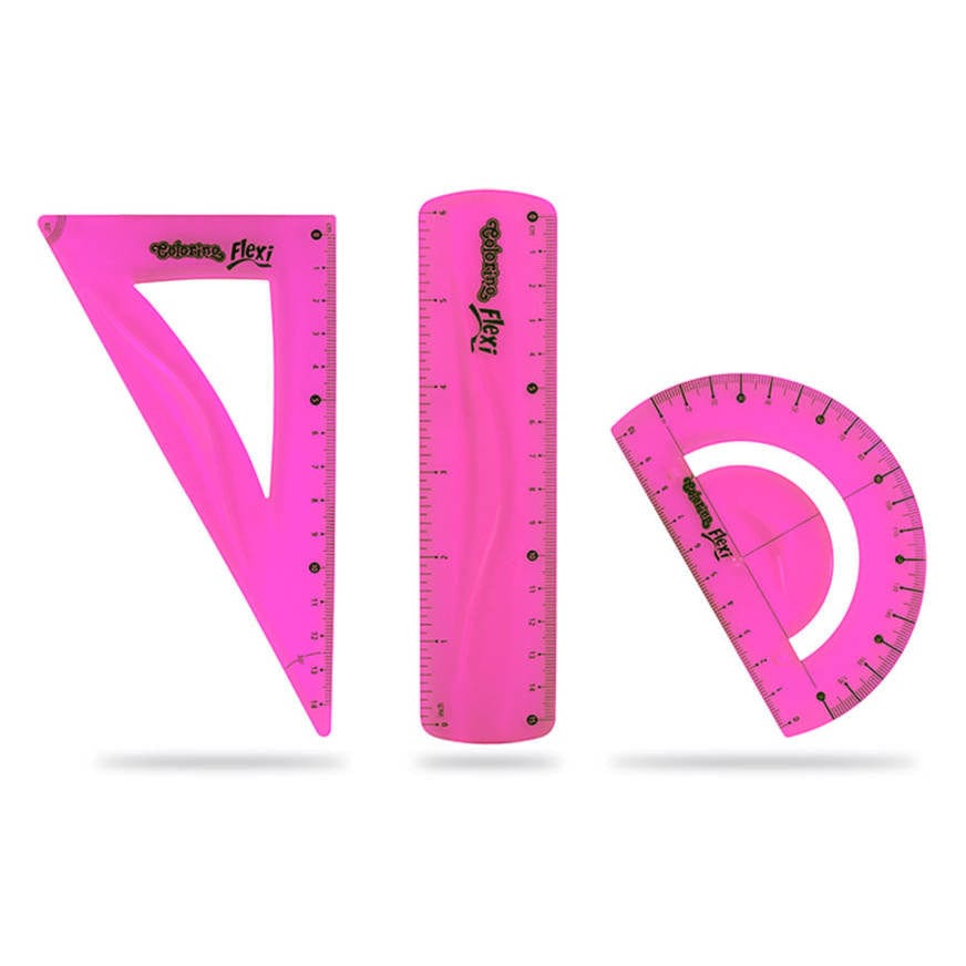 Villem COLORINO Flexi geomeetria komplekt 15cm Colorino Pink