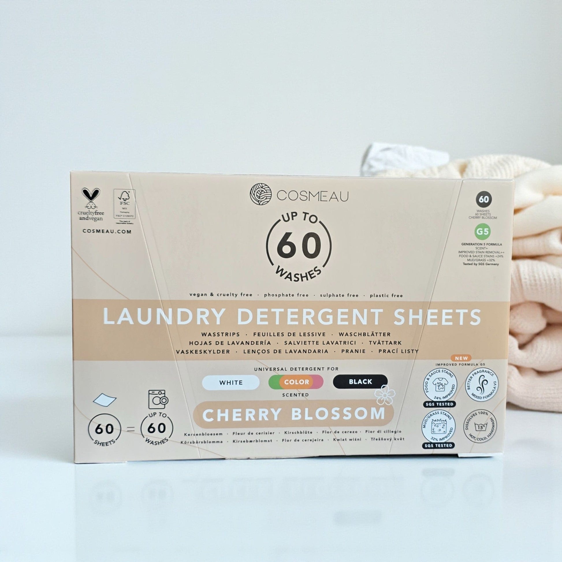 Villem Cosmeau Pesulehed Cherry Blossom 60 pesu = 60 lehte Cosmeau