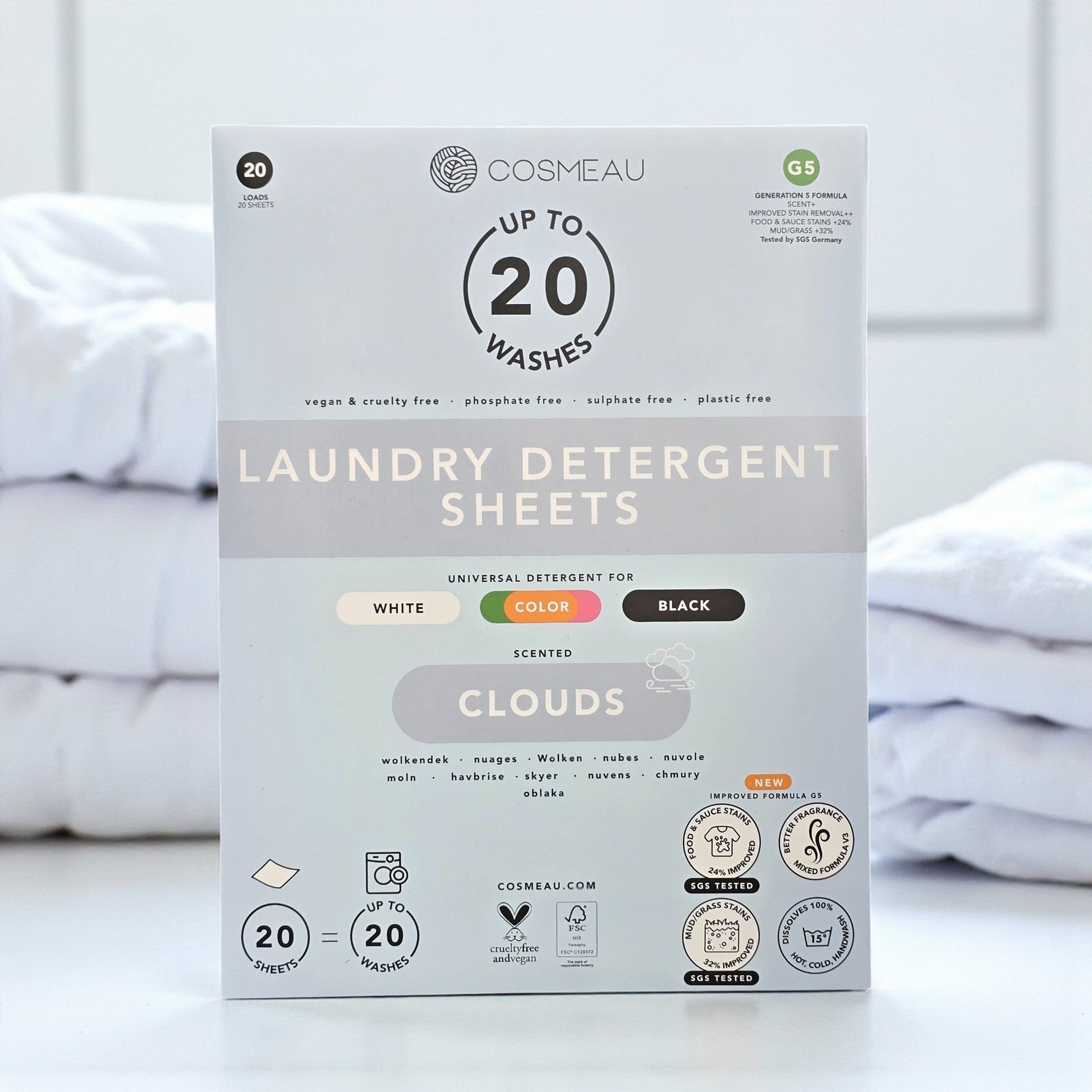 Villem Cosmeau Pesulehed Clouds 20 pesu = 20 lehte Cosmeau