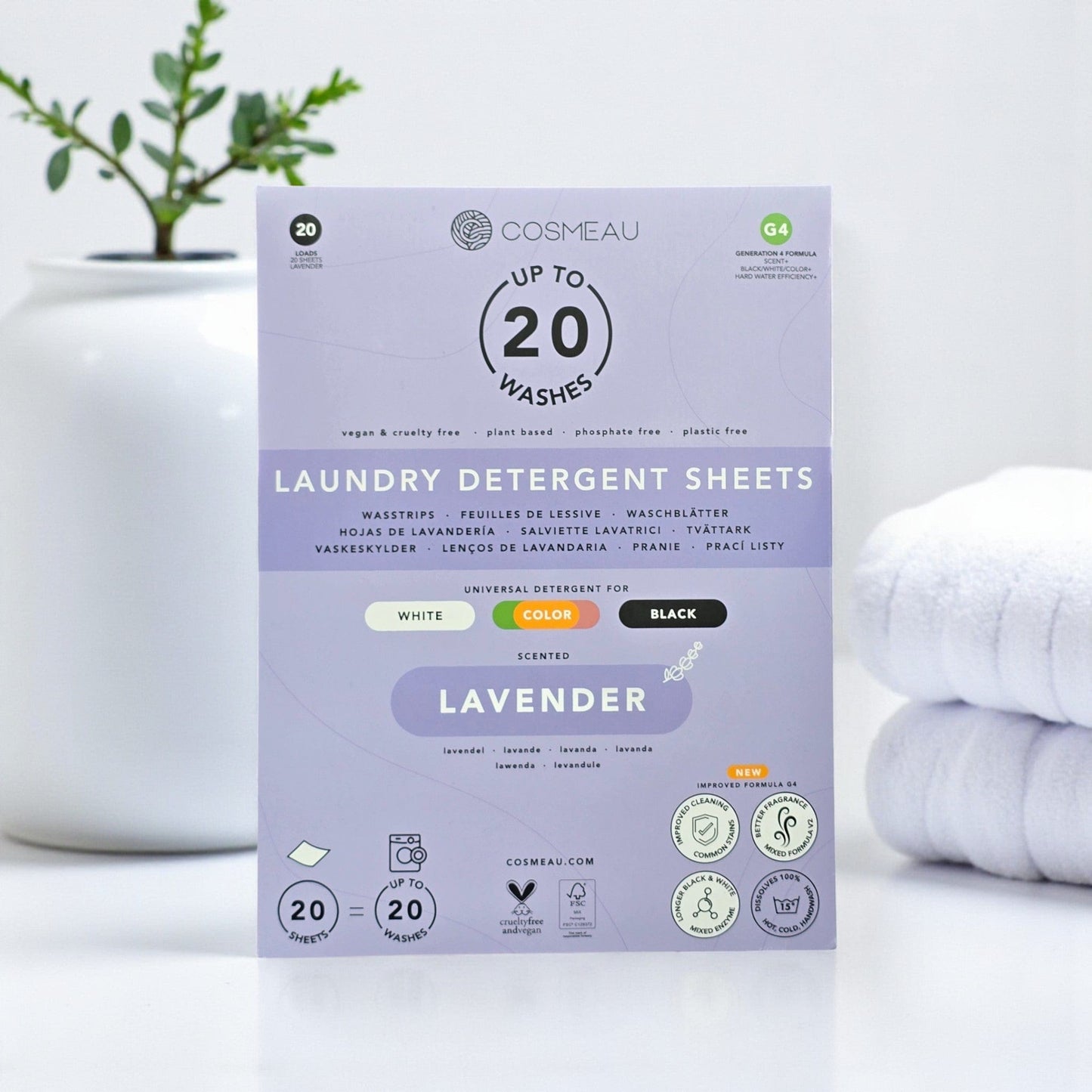 Villem Cosmeau Pesulehed Lavender 20 pesu = 20 lehte Cosmeau