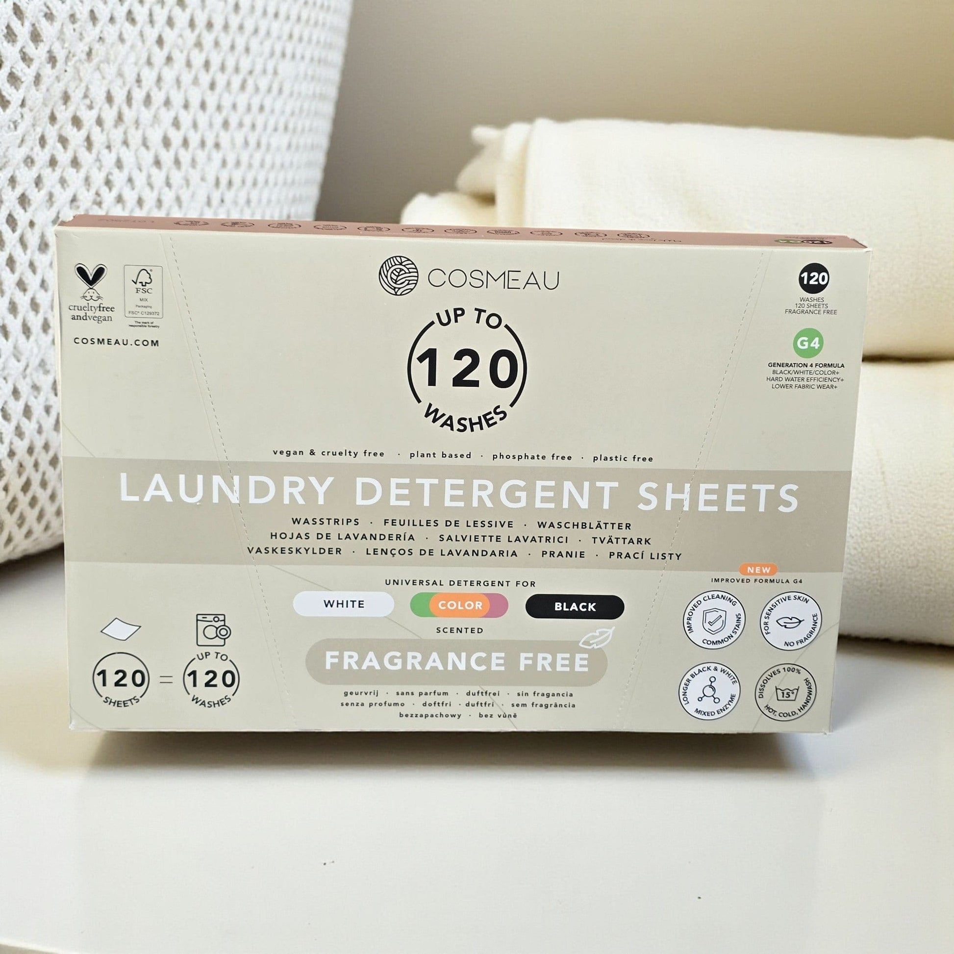 Villem Cosmeau Pesulehed lõhnavaba 120 pesu = 120 lehte Cosmeau