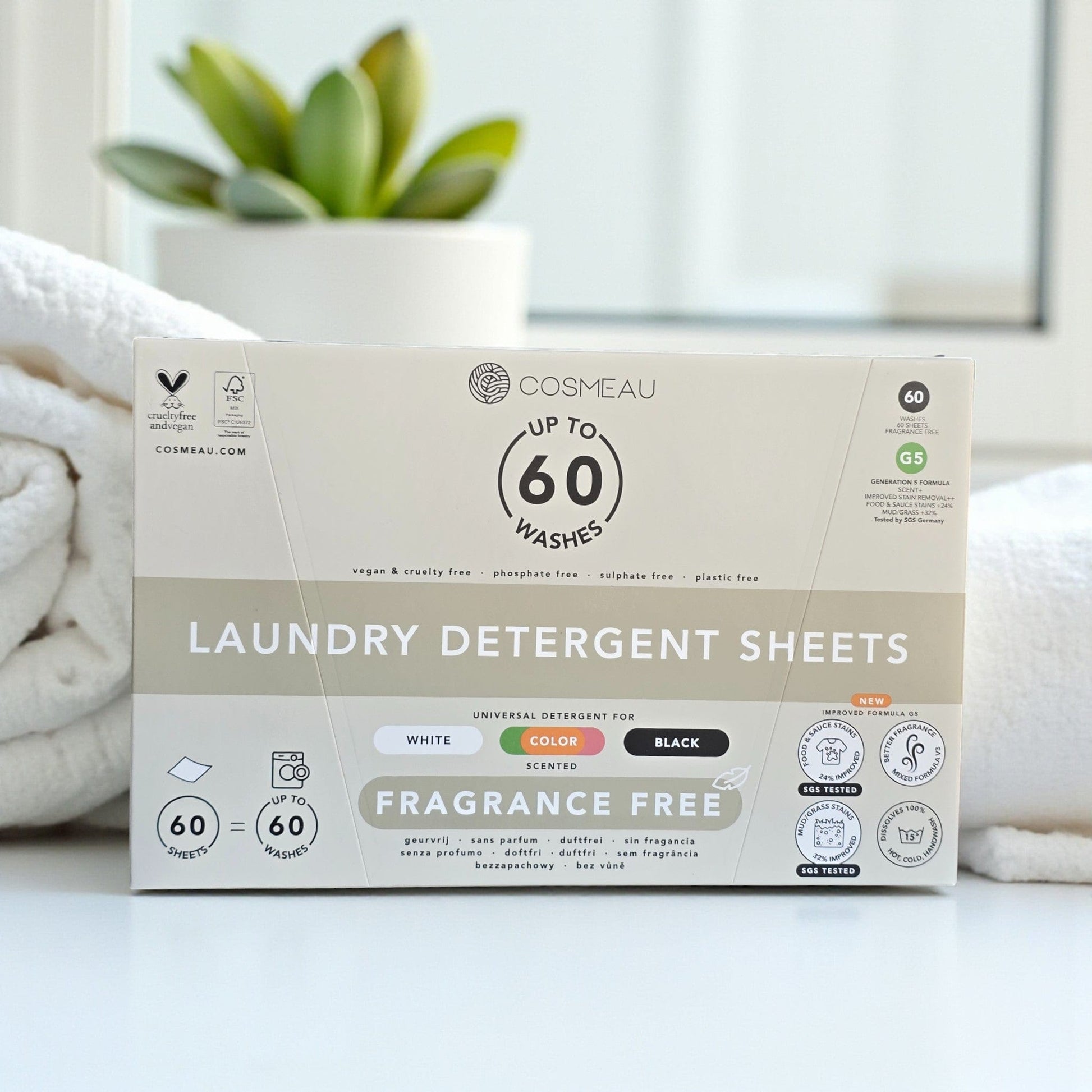 Villem Cosmeau Pesulehed lõhnavaba 60 pesu = 60 lehte Cosmeau