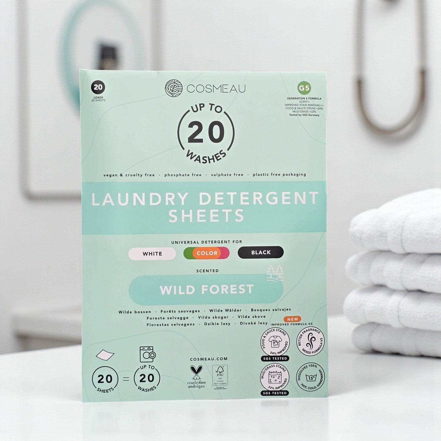 Villem Cosmeau Pesulehed Wild Forest 20 pesu = 20 lehte Cosmeau