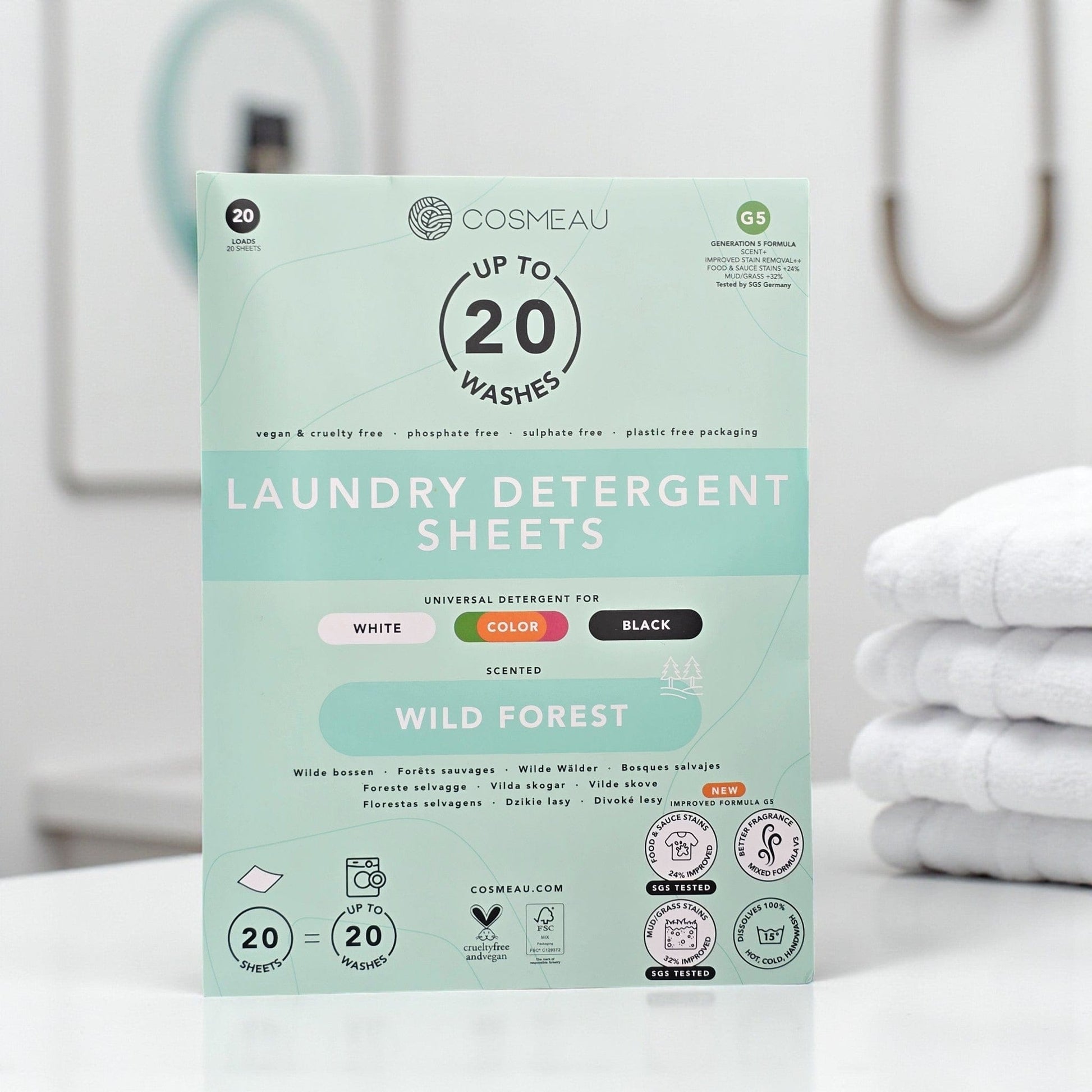 Villem Cosmeau Pesulehed Wild Forest 20 pesu = 20 lehte Cosmeau