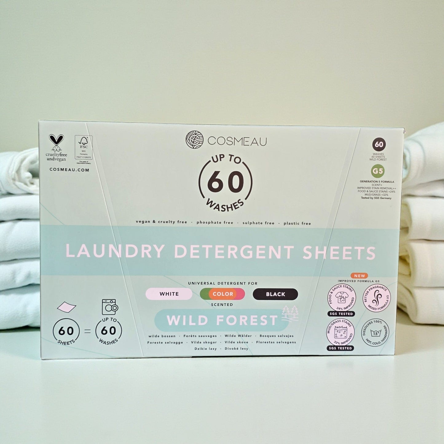 Villem Cosmeau Pesulehed Wild Forest 60 pesu = 60 lehte Cosmeau