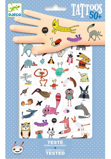 Villem Ajutised tätoveeringud - Väikesed tegelased (50+ tätoveeringut) Djeco