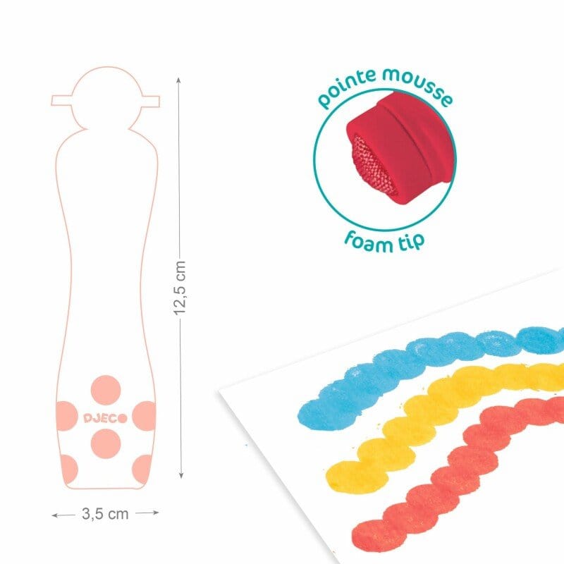 Villem Djeco täpimarkerid 6 tk Djeco