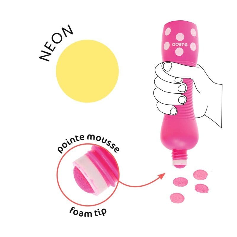 Villem Djeco täpimarkerid neoon 4 tk Djeco