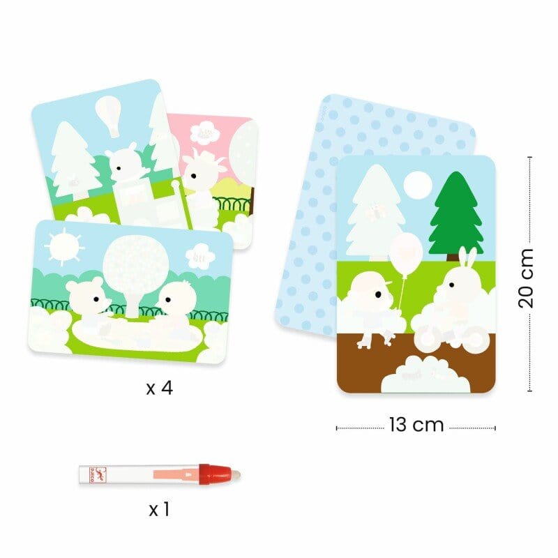 Villem DJECO veega värvitavate piltide komplekt Pargis Djeco