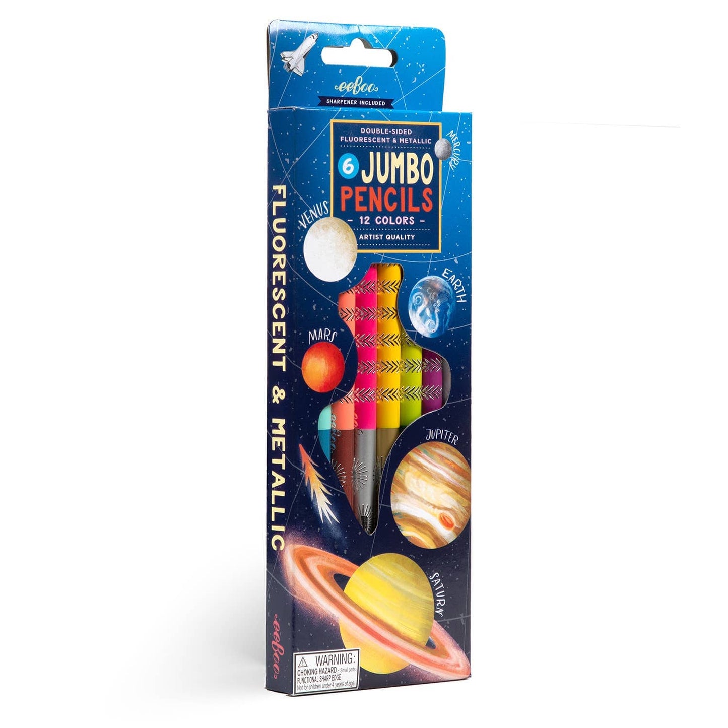 Villem 6 Jumbo Pencils - Our Planets Pencils eeBoo