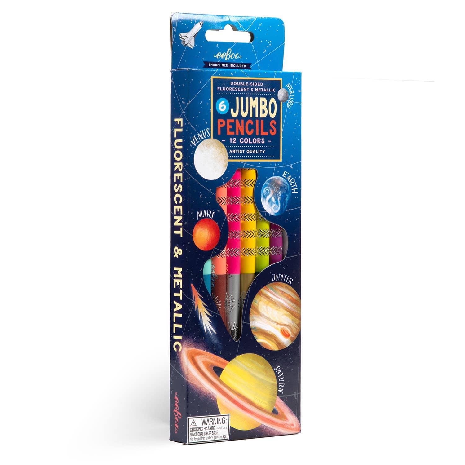 Villem 6 Jumbo Pencils - Our Planets Pencils eeBoo