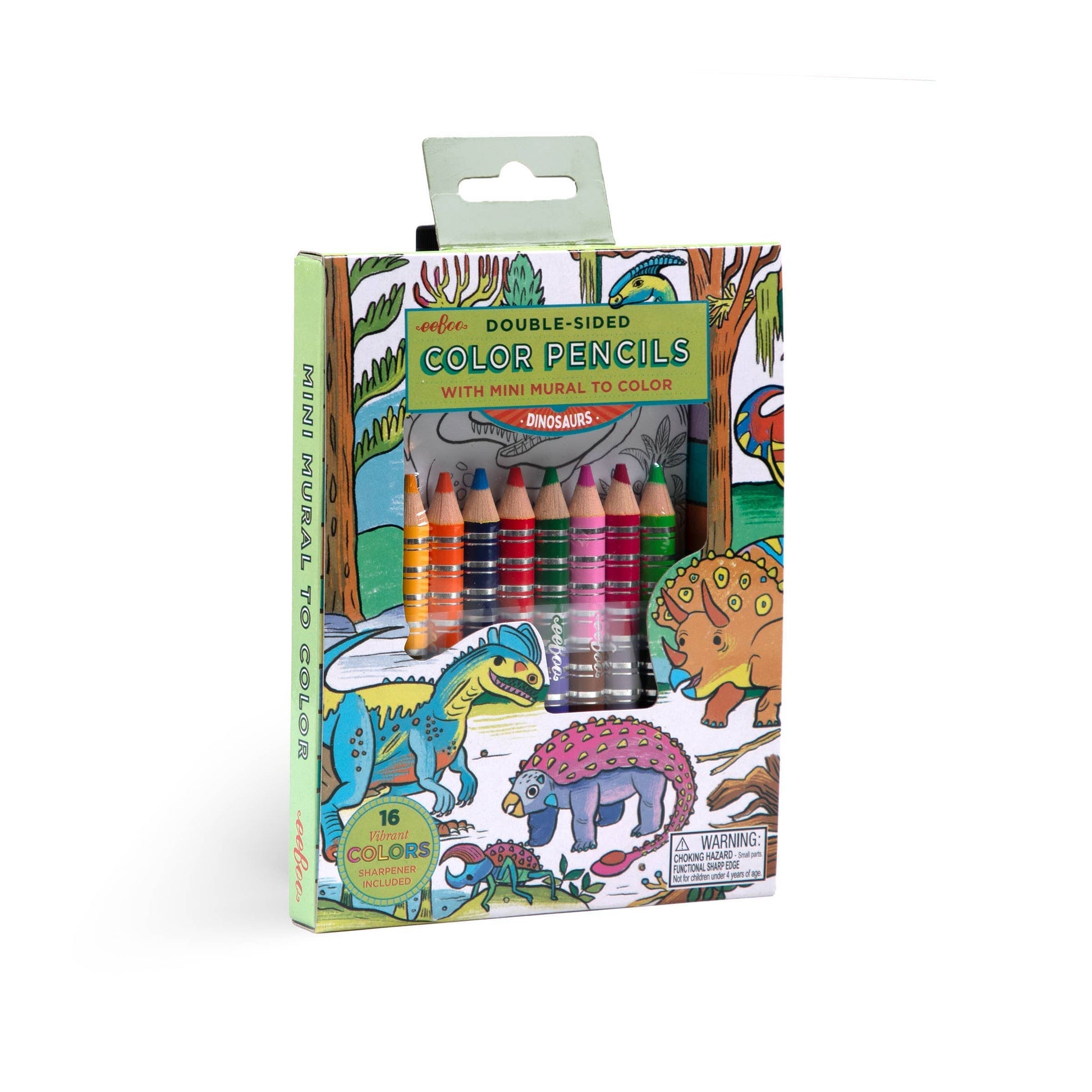 Villem Dinosaur Biggie Pencils with Fold-Out Mini Mural Bundle eeBoo