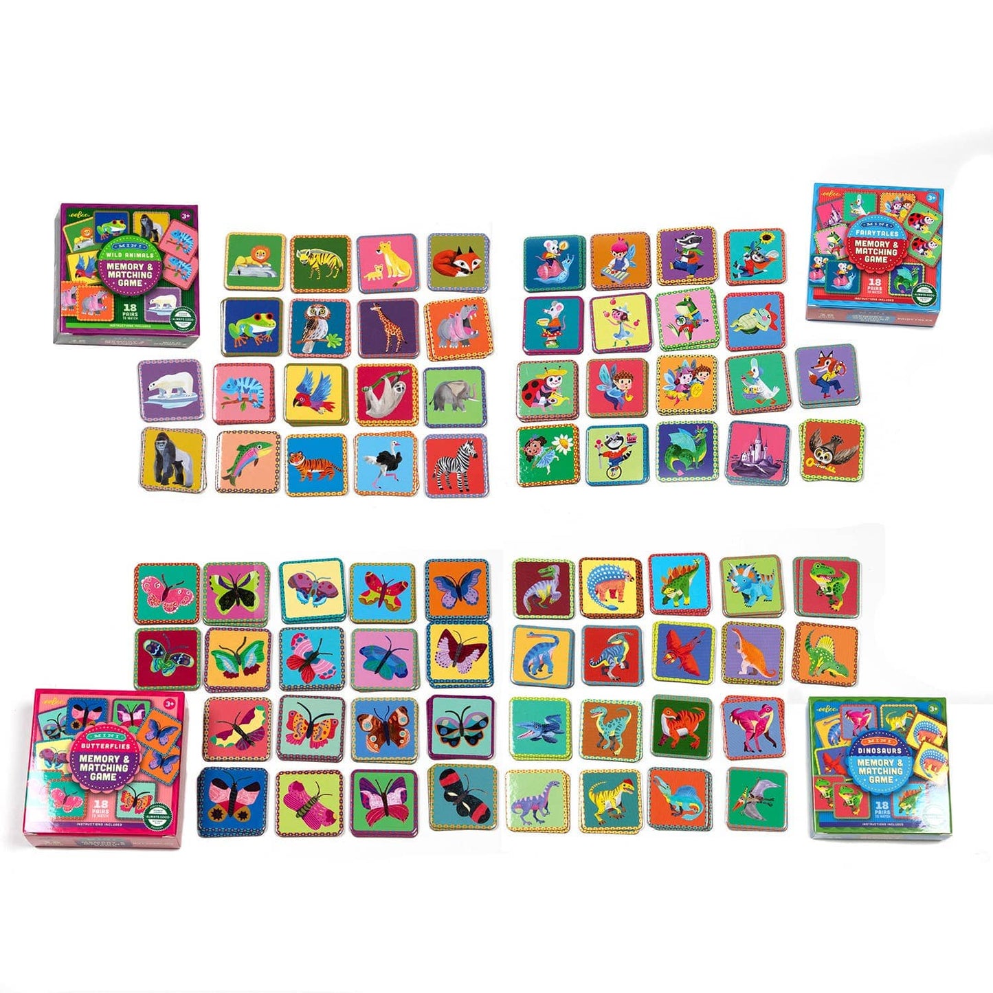 Villem Memory Matching Game - Mini - 16 assorted eeBoo