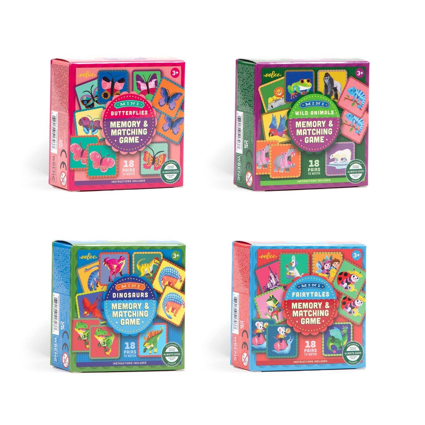 Villem Memory Matching Game - Mini - 16 assorted eeBoo