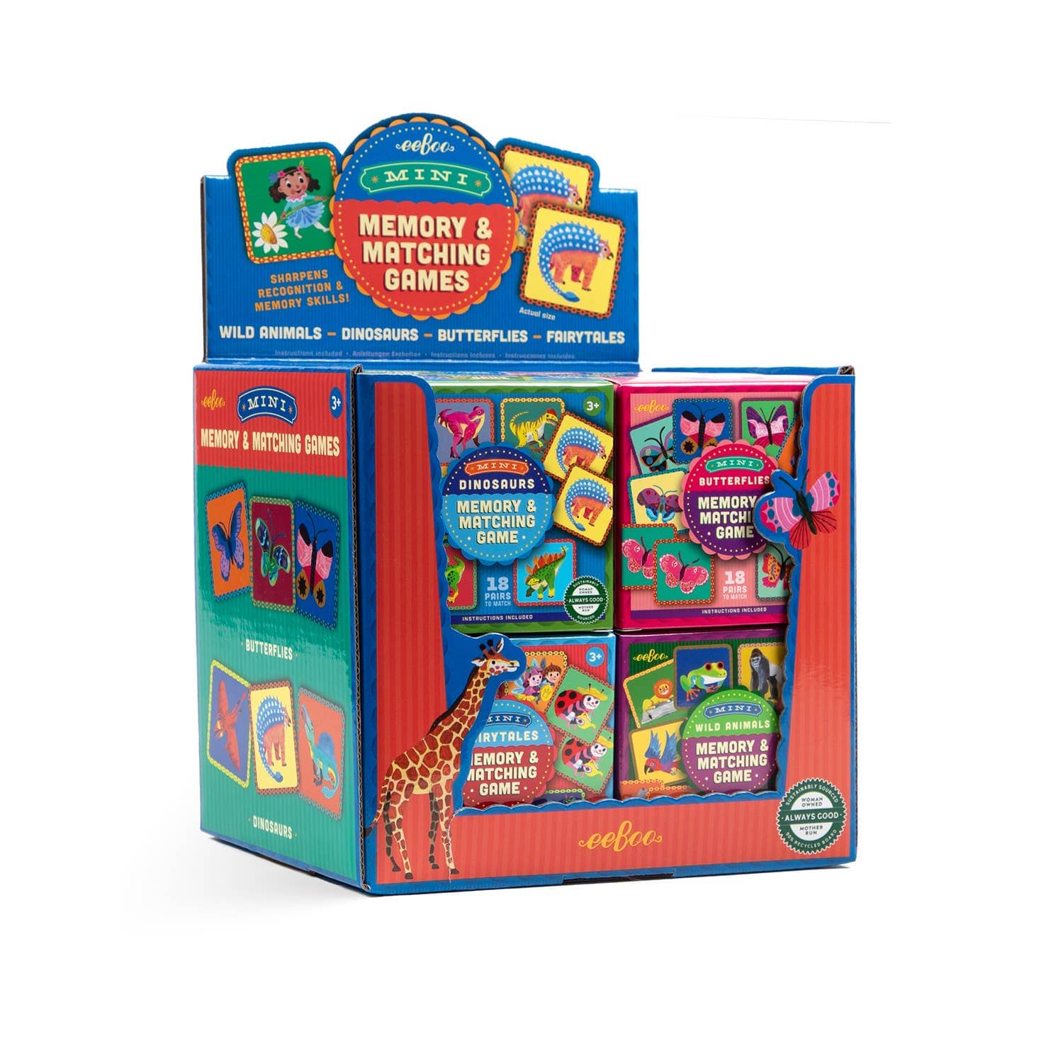 Villem Memory Matching Game - Mini - 16 assorted eeBoo