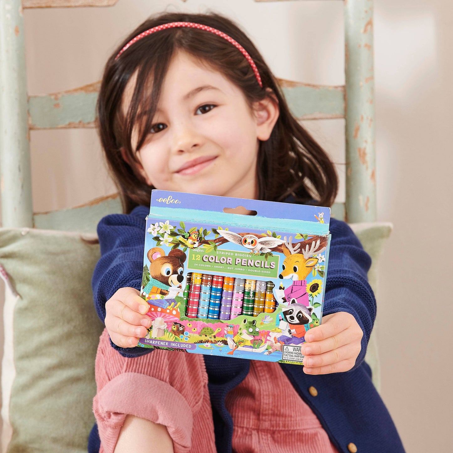 Villem Woodland Friends 12 Double-Sided Biggie Pencil Assortment eeBoo