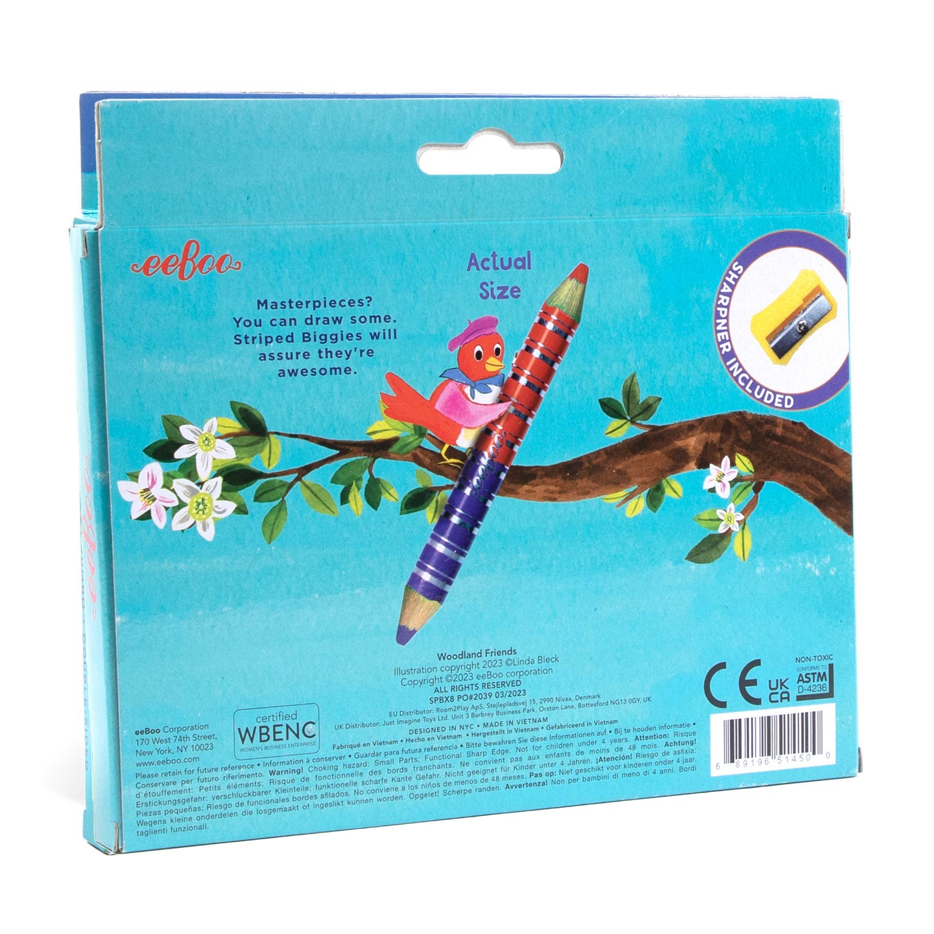 Villem Woodland Friends 12 Double-Sided Biggie Pencil Assortment eeBoo