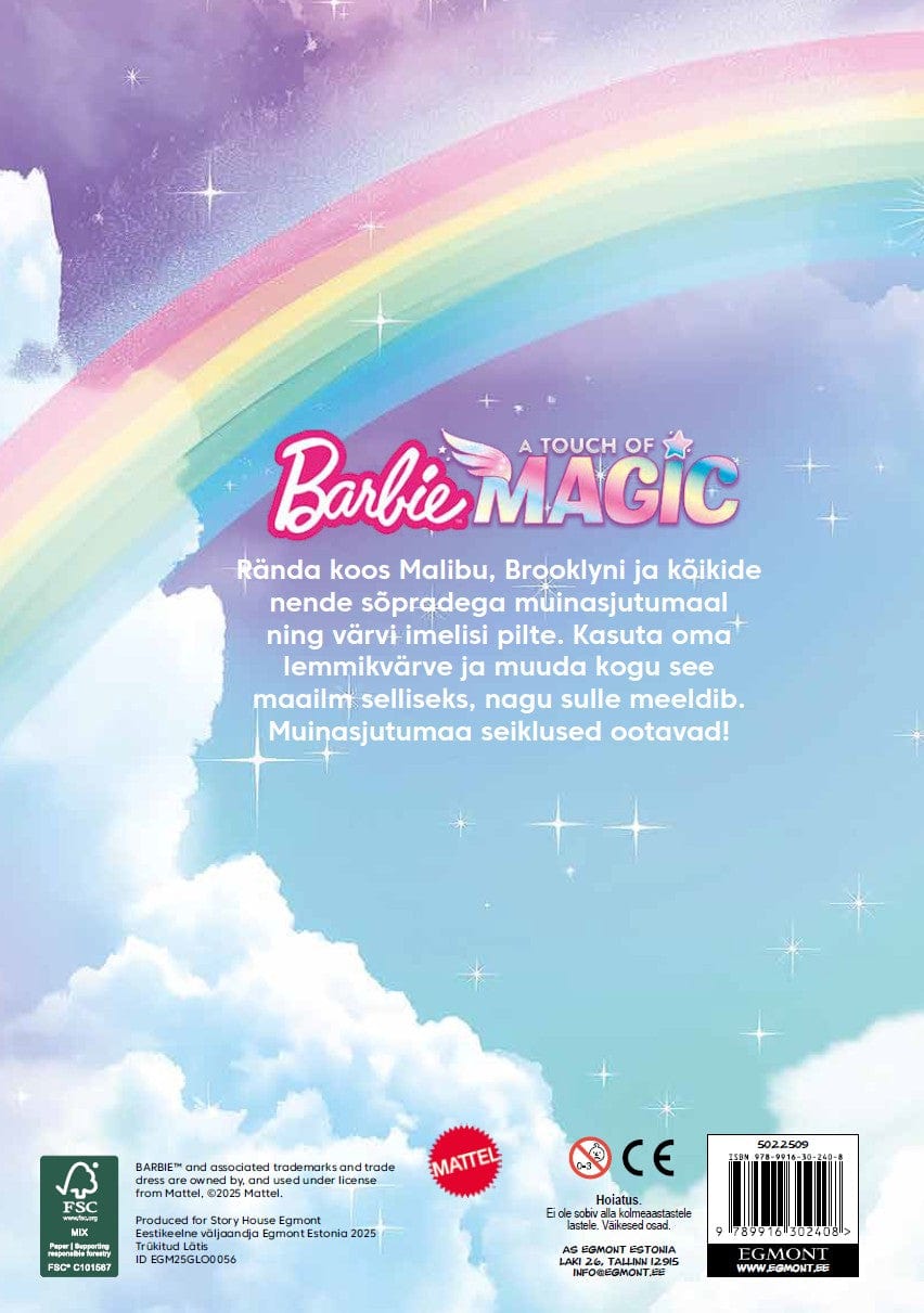 Villem Barbie. A touch of Magic. Värvimisraamat EGMONT