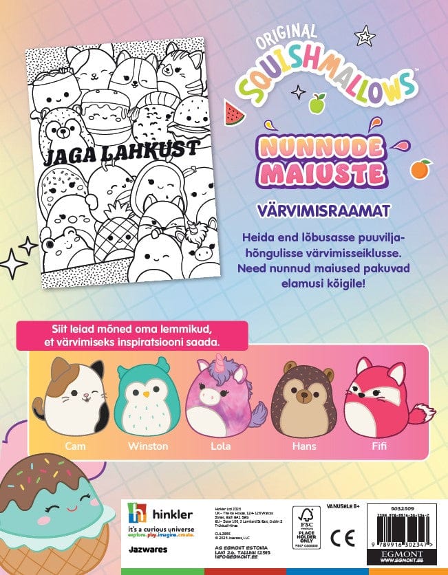 Villem Squishmallows. Nunnude maiuste värvimisraamat EGMONT