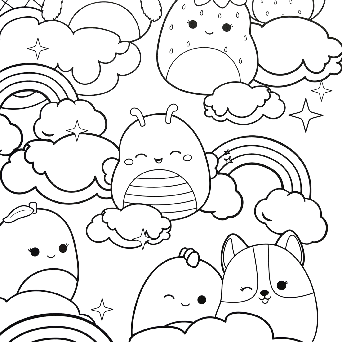 Villem Squishmallows. Nunnude maiuste värvimisraamat🐺🩷 EGMONT