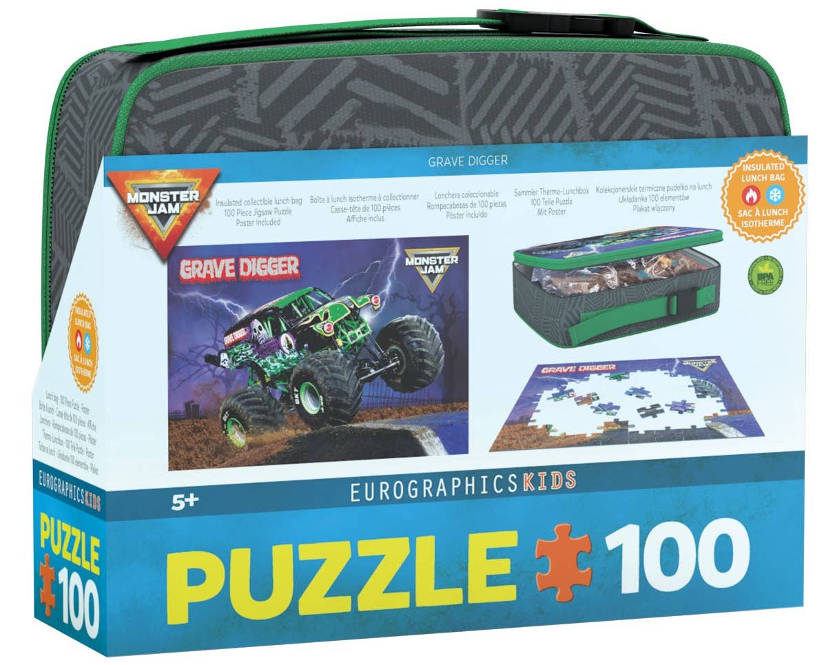 Villem Grave Digger Monster Jam pusle 100 tk+ termolõunakott Eurographics Puzzles Europe