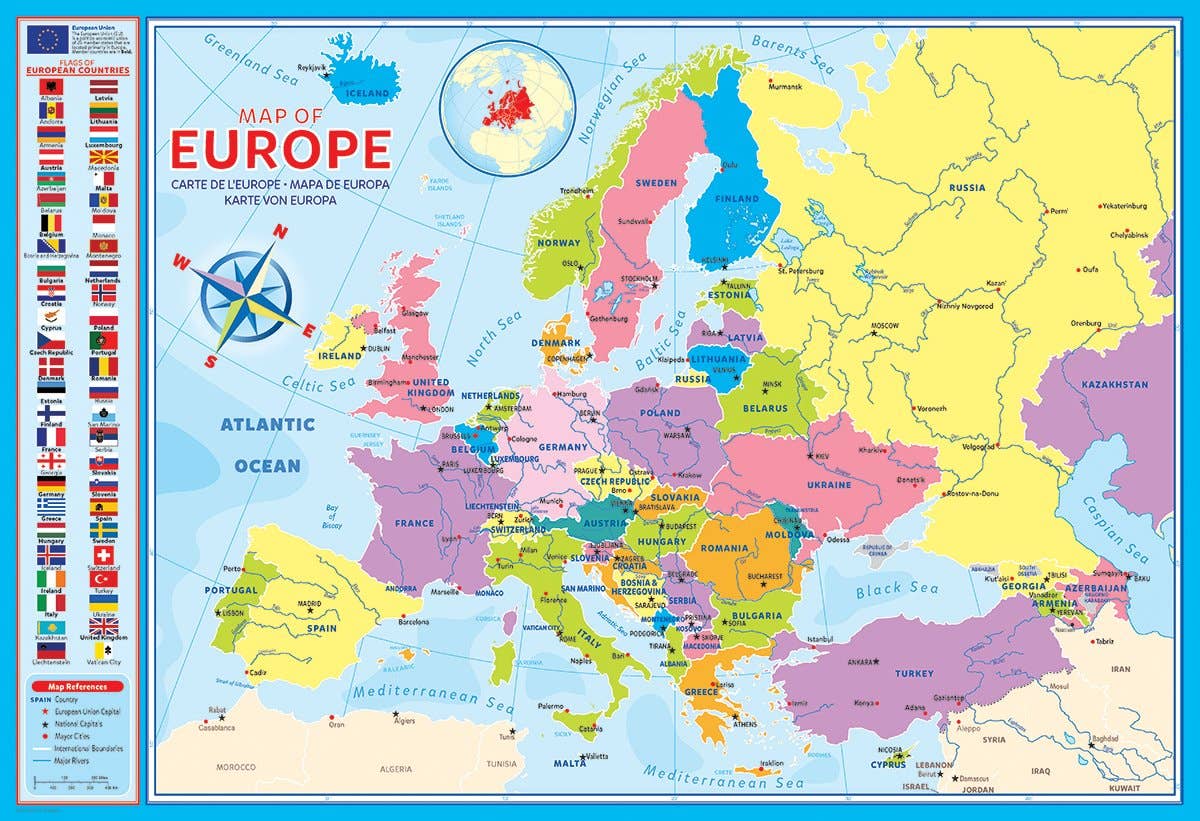Villem Map of Europe #3 Eurographics Puzzles Europe
