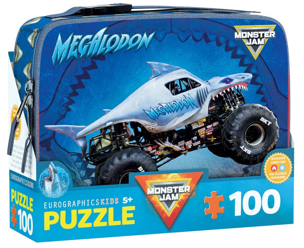 Villem Megalodon Monster Jam pusle 100 tk+ termolõunakott Eurographics Puzzles Europe