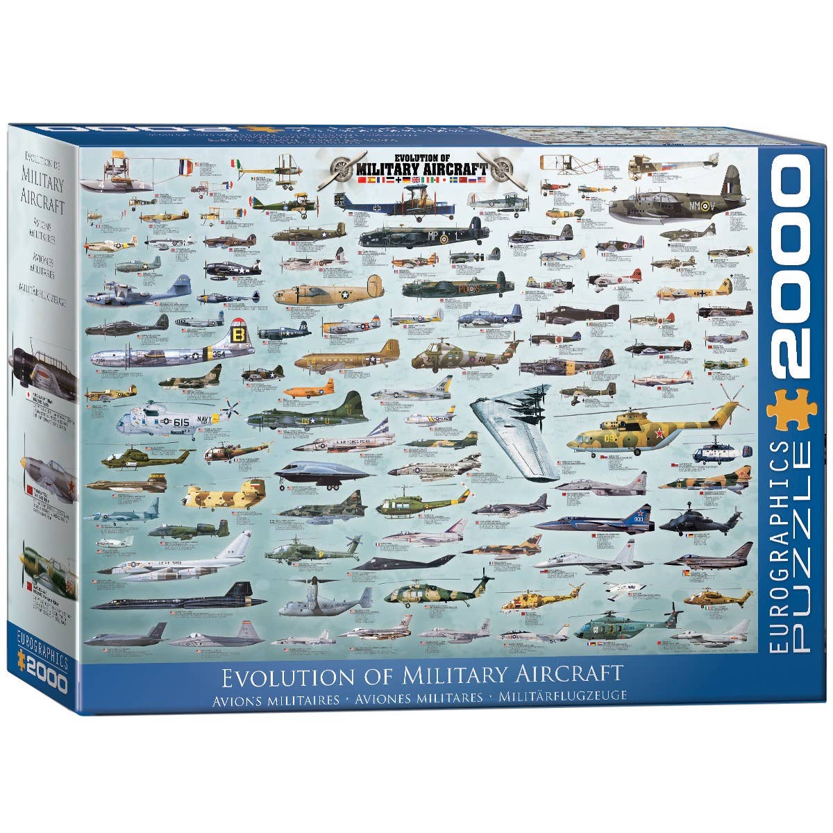 Villem Pusle Evolution of Military Aircraft 2000 tk Eurographics Puzzles Europe