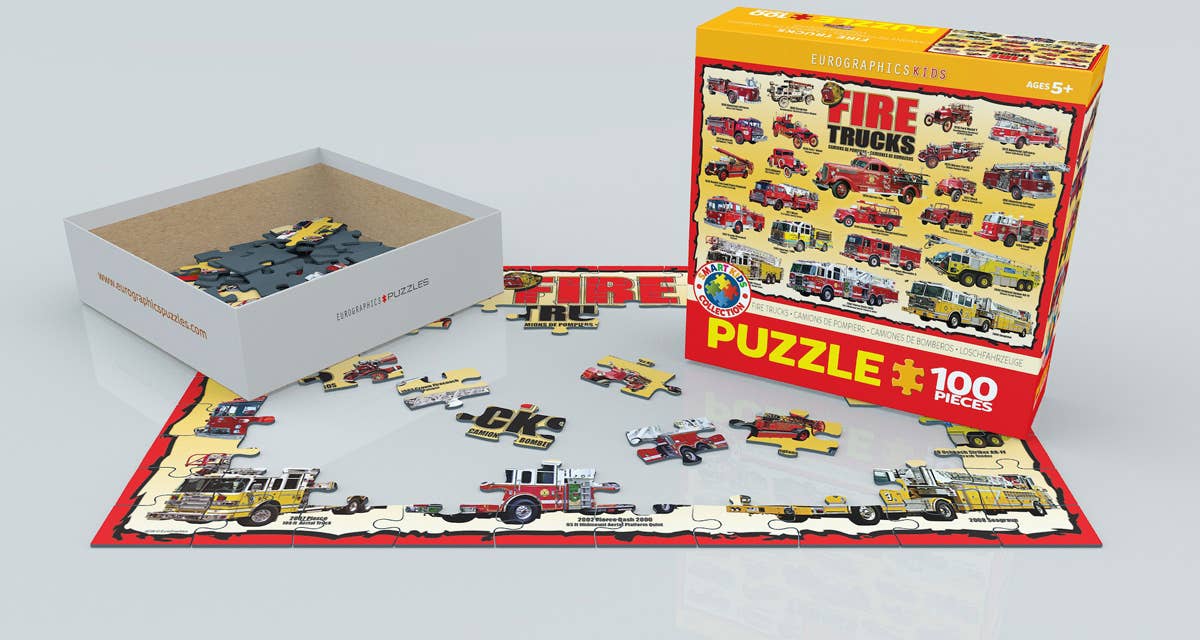 Villem Pusle Fire Trucks 100 tk Eurographics Puzzles Europe
