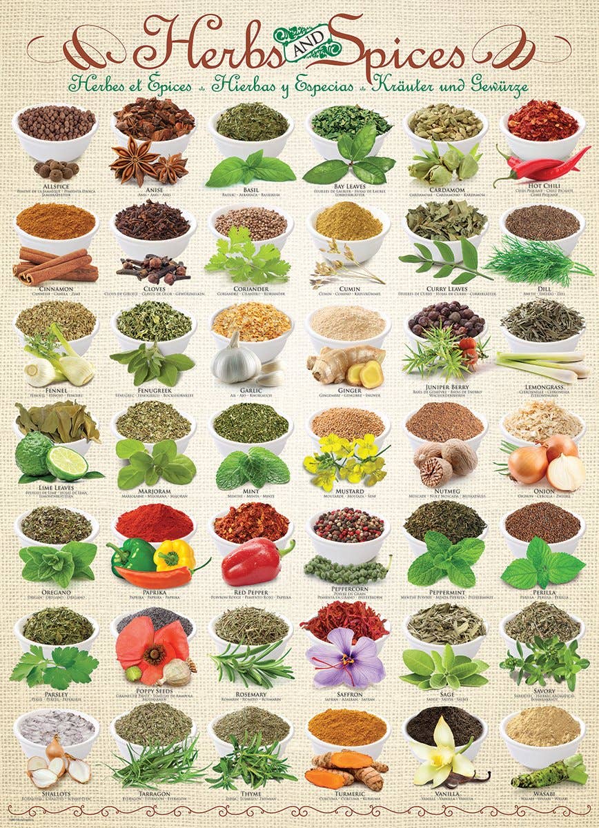 Villem Pusle Herbs and Spices 1000 tk Eurographics Puzzles Europe