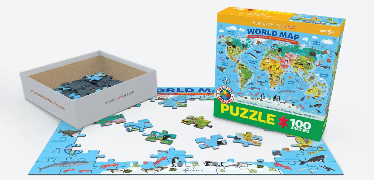 Villem Pusle Map of the World #2 100 tk Eurographics Puzzles Europe