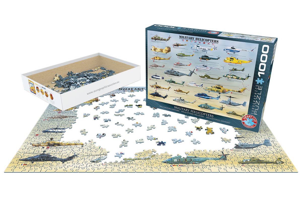 Villem Pusle Military Helicopters 1000 tk Eurographics Puzzles Europe