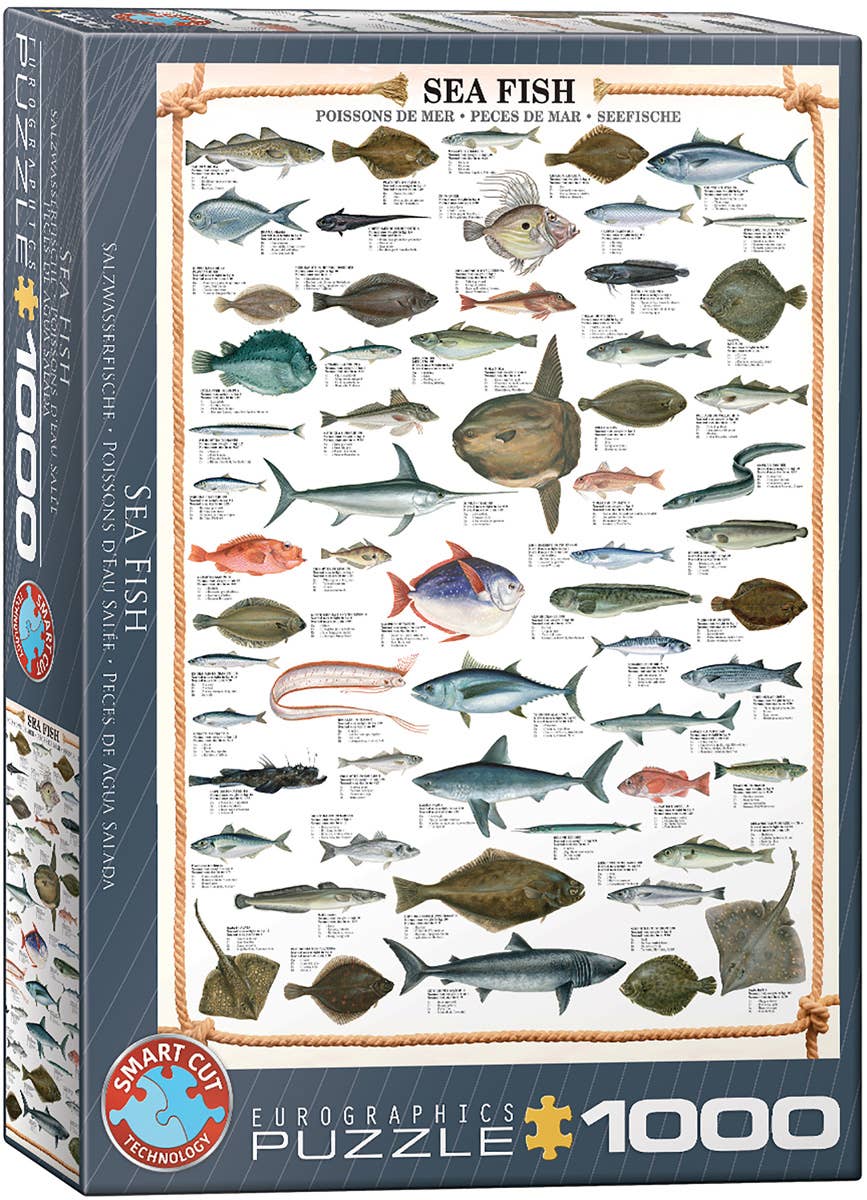 Villem Pusle Sea Fish 1000 tk Eurographics Puzzles Europe