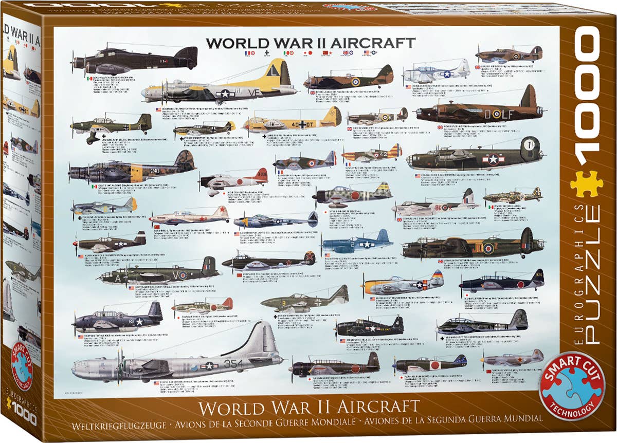 Villem Pusle WWII Aircraft 1000 tk Eurographics Puzzles Europe