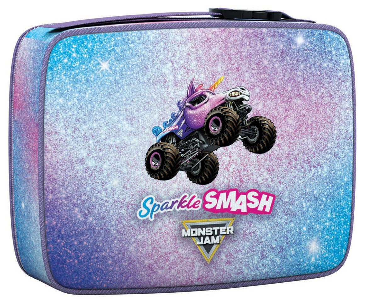 Villem Sparkle Smash Monster Jam pusle 100 tk+ termolõunakott Eurographics Puzzles Europe