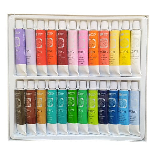 Villem Akrüülvärvide komplekt – Akrüülvärvide komplekt 24x12ml Happy Color