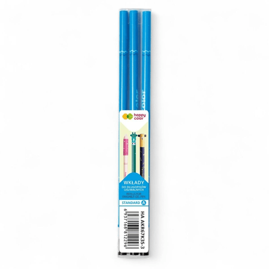 Villem Kustutatava tindipliiatsi Süsid STANDARD A – 3tk pakis Happy Color