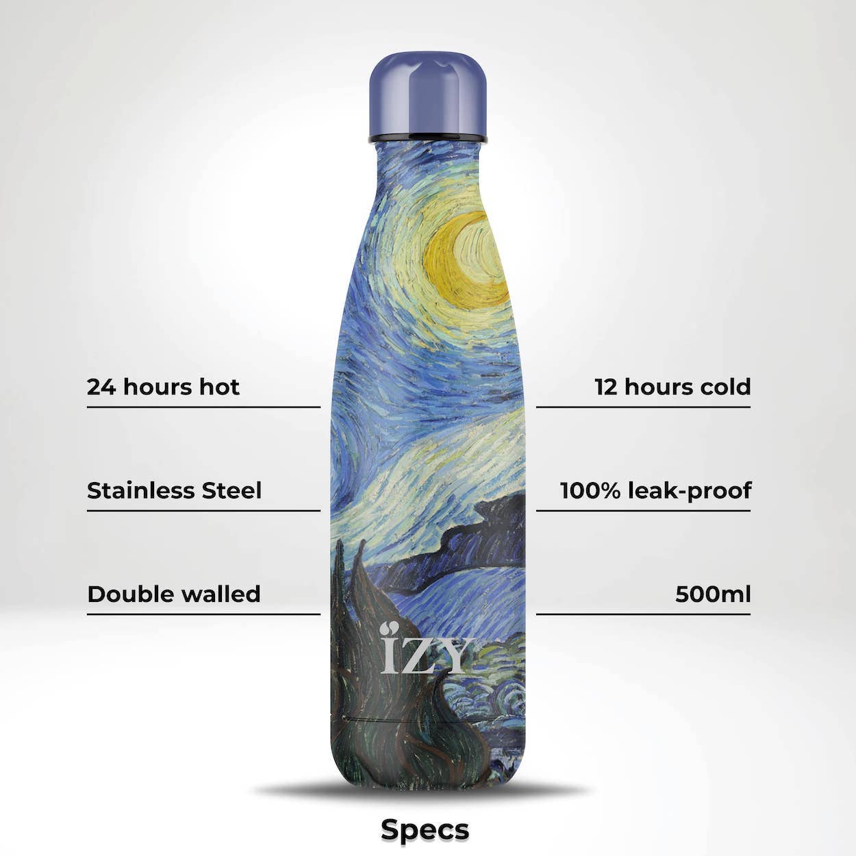 Villem IZT termospudel Starry Night Van Gogh 500ml IZY Bottles
